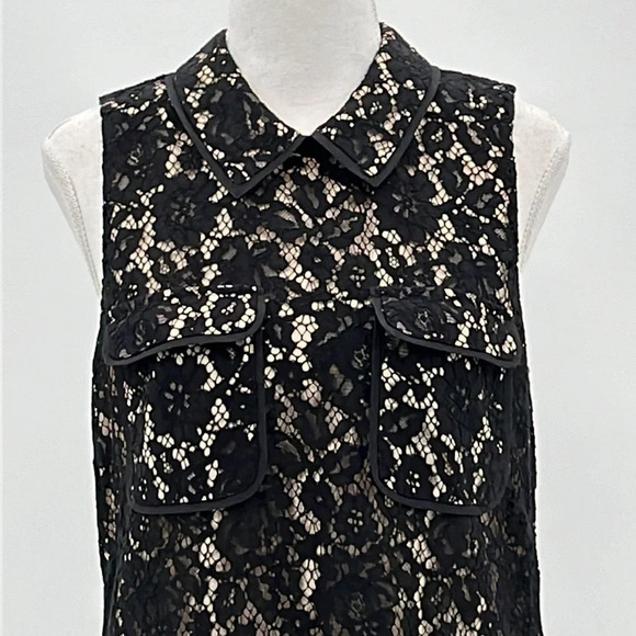 J. Crew Lace Sleeveless Shift Dress in Black - NEW - Size 4 - Picture 4 of 10
